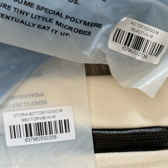 Sommer Swim Indigo Bikini Jaci Top & Victoria Bottom Size Medium - Picture 4 of 6